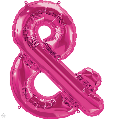 Μπαλόνι Φοιλ Γράμμα Φούξια Σύμβολο & 34/ 86εκ