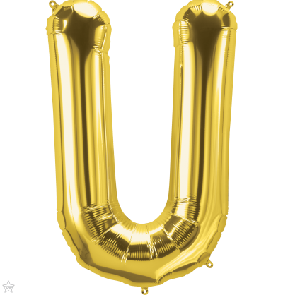 Μπαλόνι Φοιλ Γράμμα  U  Χρυσό 34/ 86εκ