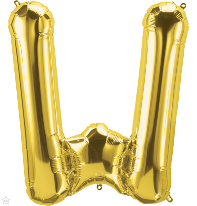 Μπαλόνι Φοιλ Μίνι Γράμμα W Χρυσό