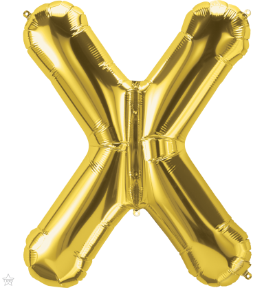 Μπαλόνι Φοιλ Γράμμα  X  Χρυσό 34/ 86εκ