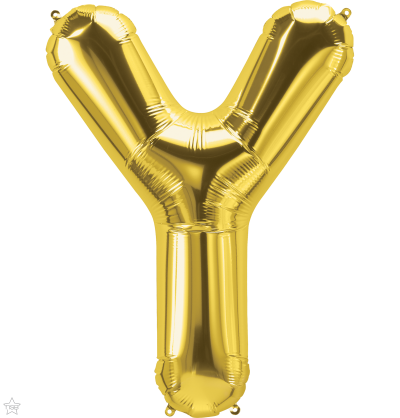 Μπαλόνι Φοιλ Γράμμα  Y  Χρυσό 34/ 86εκ
