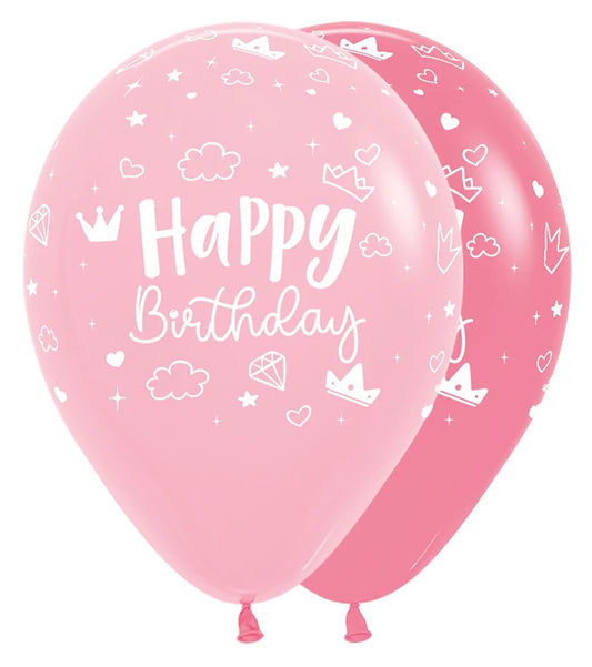 Μπαλόνια Λάτεξ Happy Birthday Castle  / 25 τμχ - Κάστρο