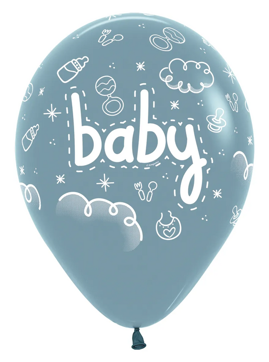 Μπαλόνια Λάτεξ 12 Baby Dusk Blue  / 25 τεμ