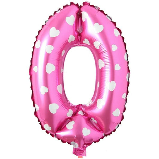 Mini Shape Μπαλόνια Αριθμοί Φούξια 40 cm – 16″