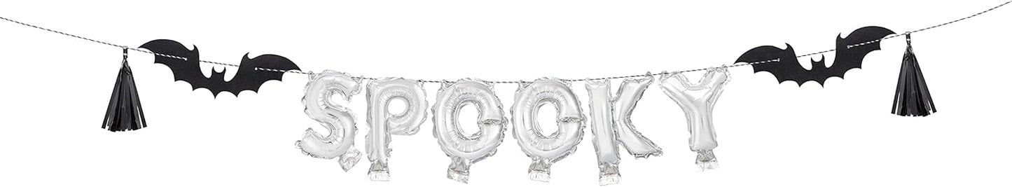 Γιρλάντα με φοιλ Γράμματα SPOOKY με Νυχτερίδες