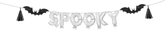 Γιρλάντα με φοιλ Γράμματα SPOOKY με Νυχτερίδες