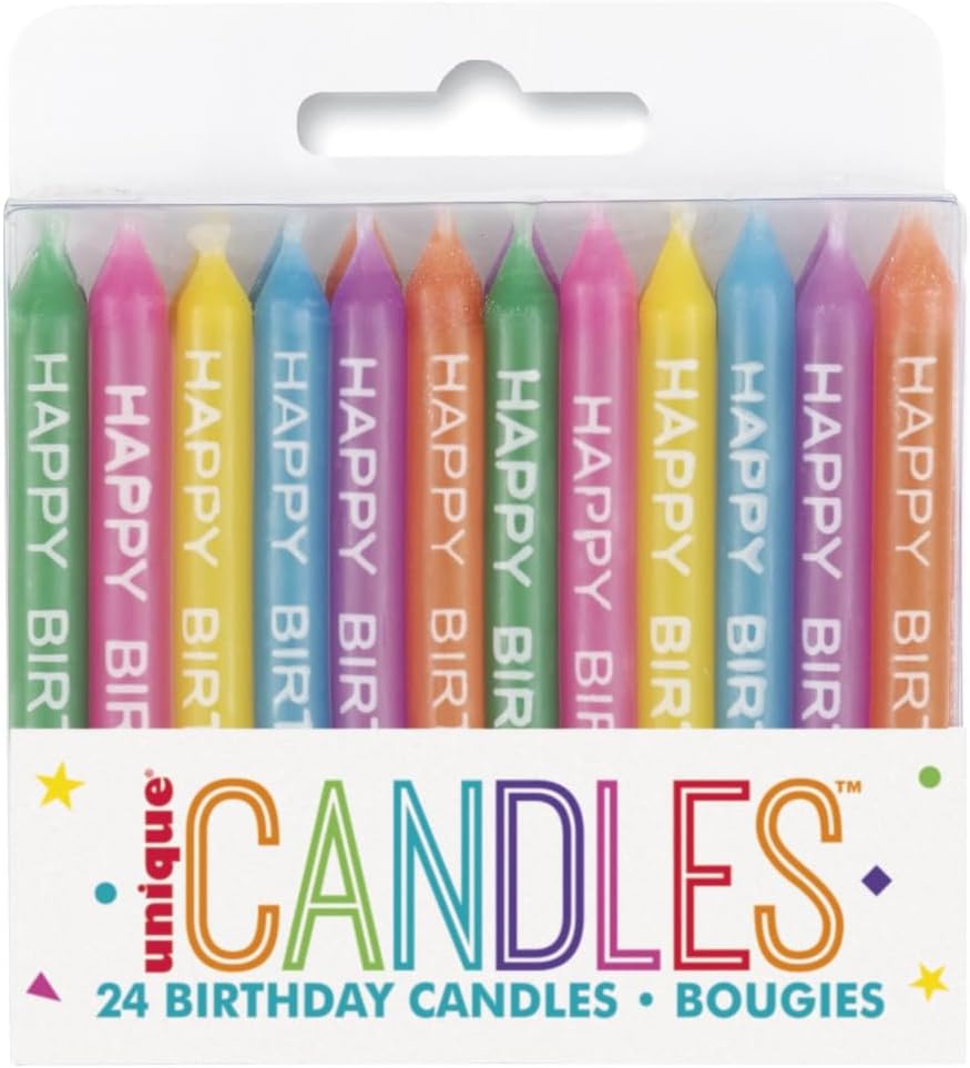 Κεριά Happy Birthday Ασορτί / 24 τεμ.