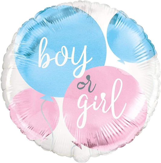 Μπαλόνι Φοιλ 18  Boy or Girl Gender Reveal / 45εκ