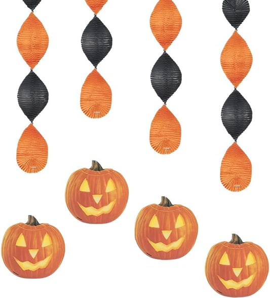 Κρεμαστά Διακοσμητικά Κολοκύθα Pumpkin Halloween / 4 τεμ