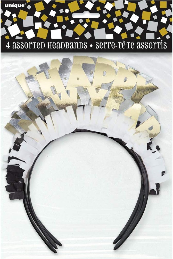 Τιάρα Χρυσό & Ασημί  Happy New Year / 4 τεμ.