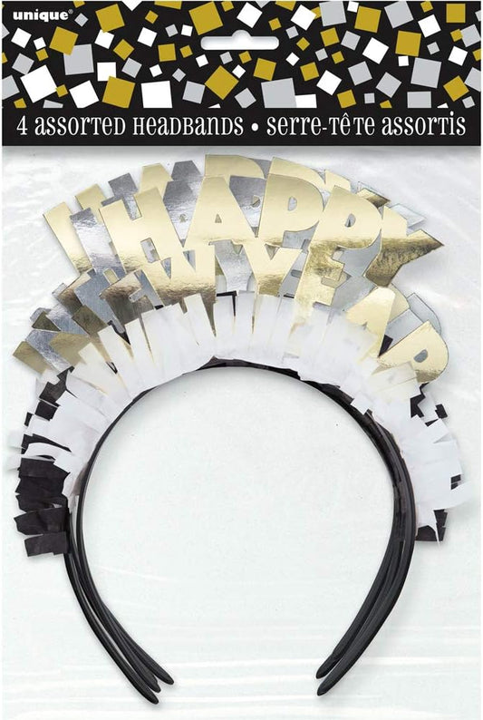 Τιάρα Χρυσό & Ασημί  Happy New Year / 4 τεμ.