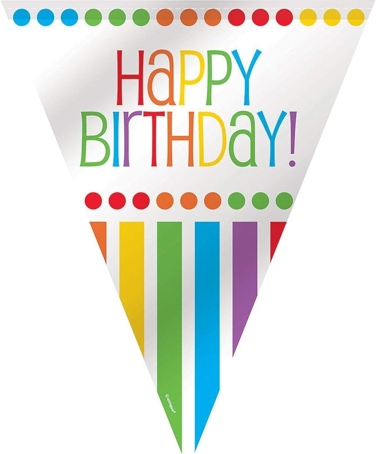 Γιρλάντα Σημαιάκια Happy Birthday Rainbow / 3.6 μ.