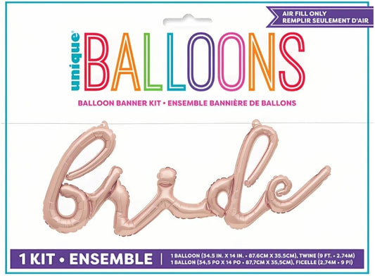 Μπαλόνι Φοιλ  Bride Ροζ Χρυσό / 90 x 35 εκ