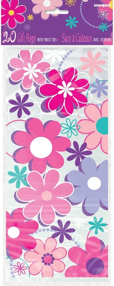 Τσάντες Δώρου με Λουλούδια Birthday Blossoms Cellophane Bags / 20 τεμ