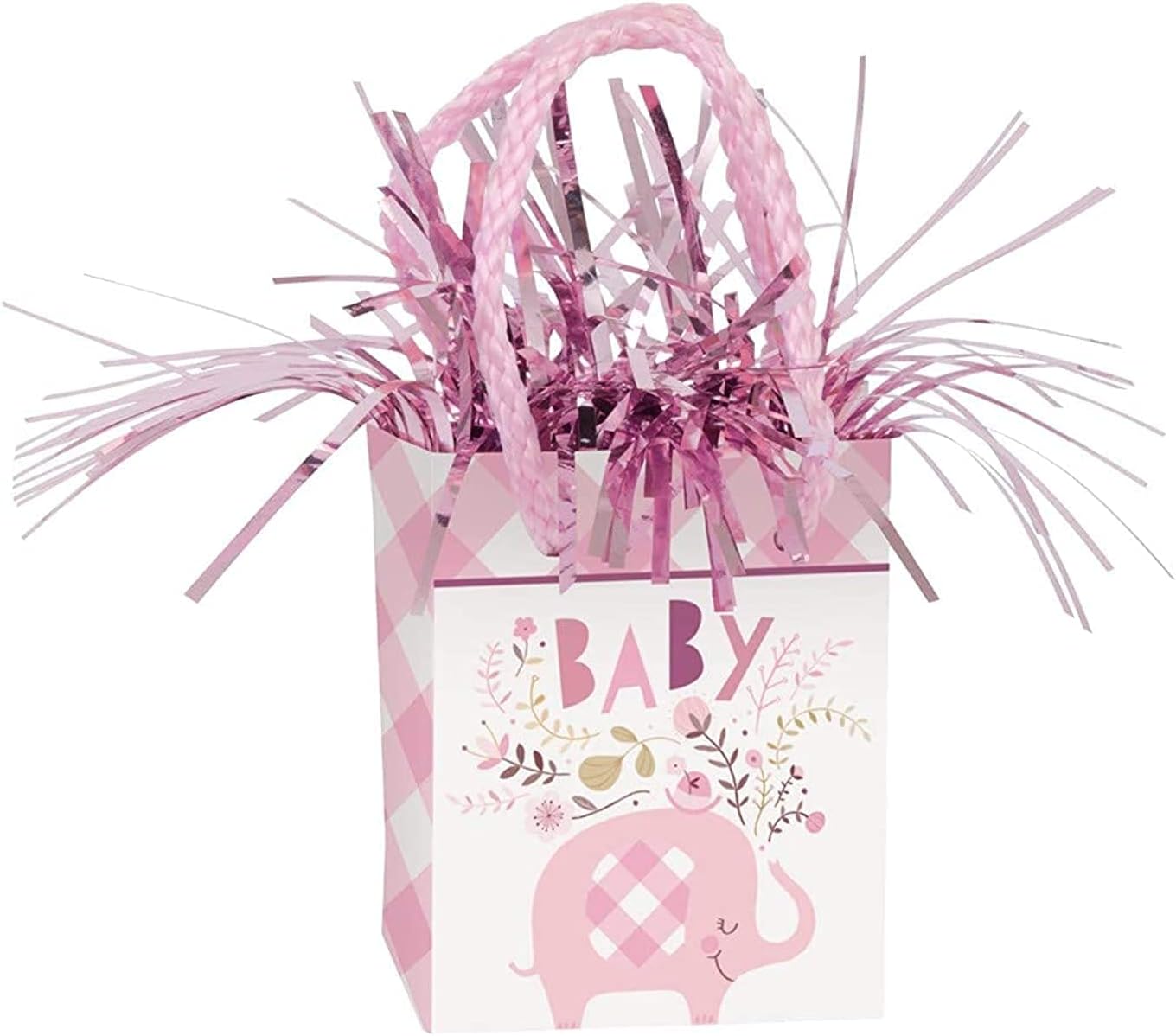 Βαριδάκι Ρόζ Baby Shower Elephant Gift Bag