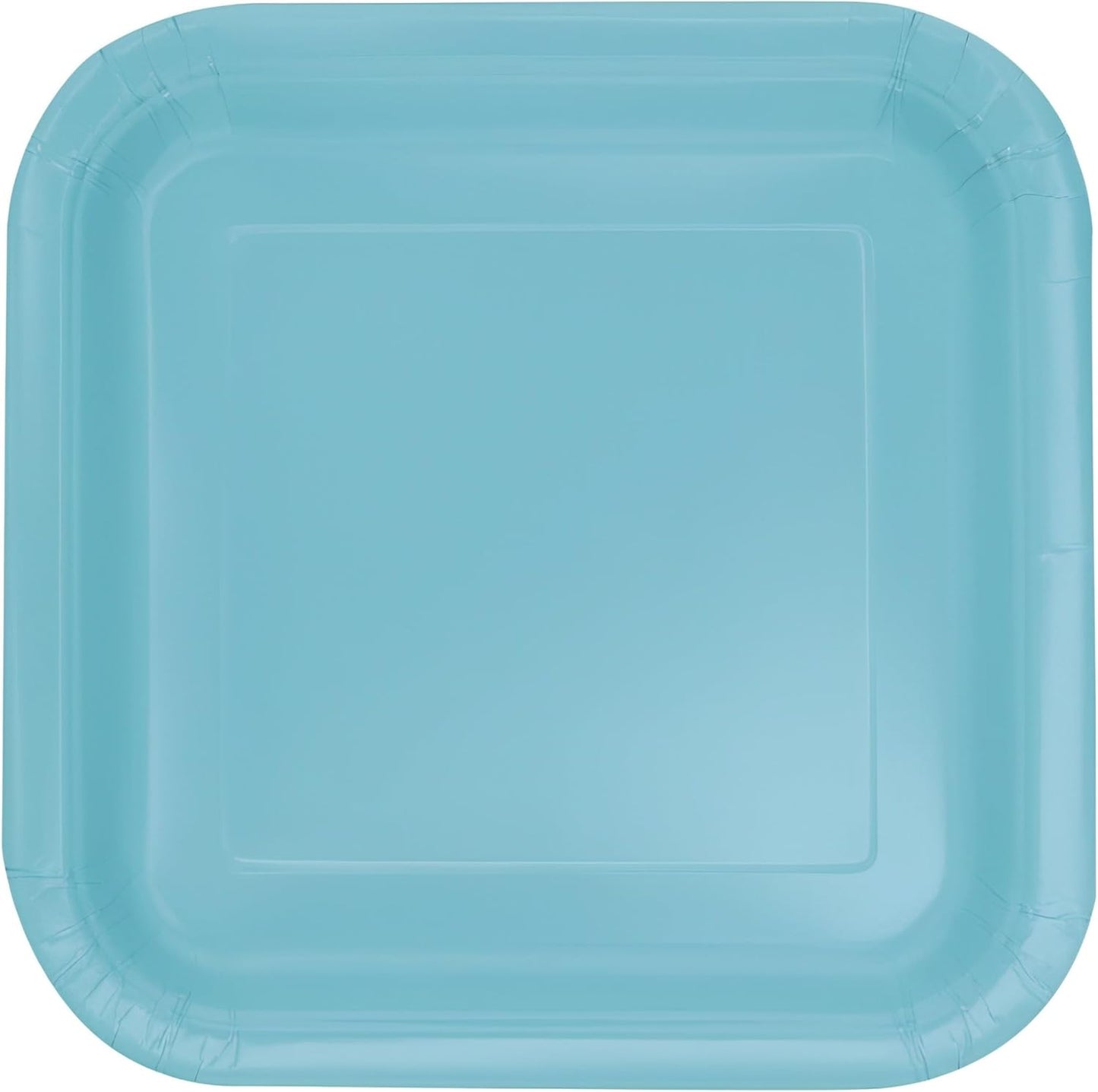 Πιάτα Χάρτινα Γλυκού 18εκ Τετράγωνα Τουρκουαζ - Teal / 16 τμχ