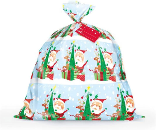 Πλαστική Τσάντα Δώρου Γίγας Άγιος Βασίλης - Colorful Santa
