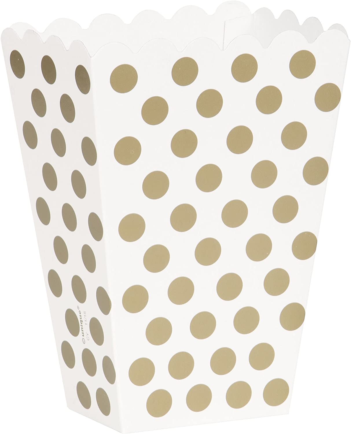 Κουτί Pop Corn με Χρυσά Πουά / 8 τεμ