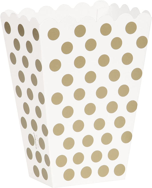 Κουτί Pop Corn με Χρυσά Πουά / 8 τεμ