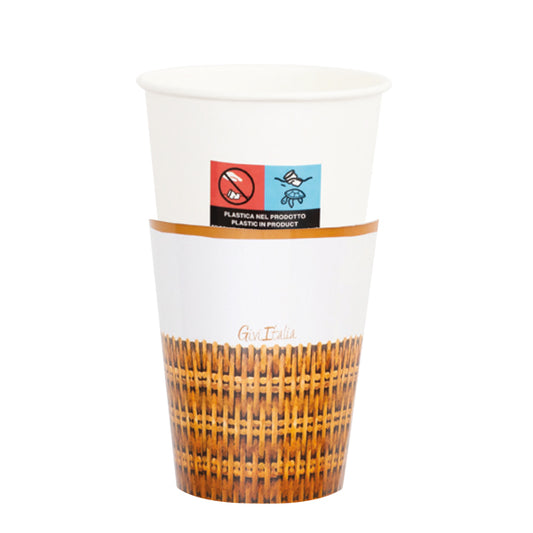 Ποτήρια χάρτινα 250 ml Rattan / 8 τεμ