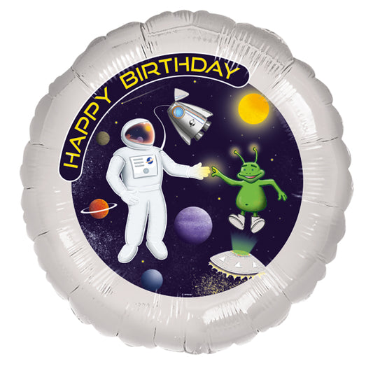 Μπαλόνι Φοιλ 17 Space Party Happy Birthday / 43 εκ