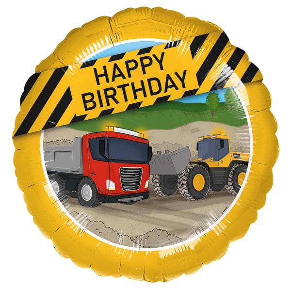 Μπαλόνι Φοιλ 17 Happy Birthday Construction Party / 43 εκ