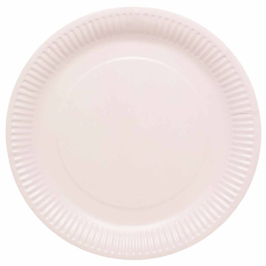 Πιάτα Χάρτινα Φαγητού Ροζ - Marshmallow 23εκ / 8 τεμ