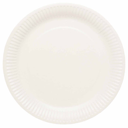 Πιάτα Χάρτινα Φαγητού 23εκ. Λευκό /Coconut  / 8 τεμ