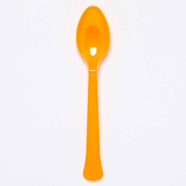 Κουταλάκια Πλαστικά Πορτοκαλί / 24 τεμ
