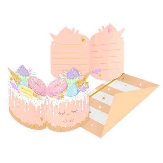 Προσκλήσεις με Φακέλους  Crazy Cake / 8 τεμ