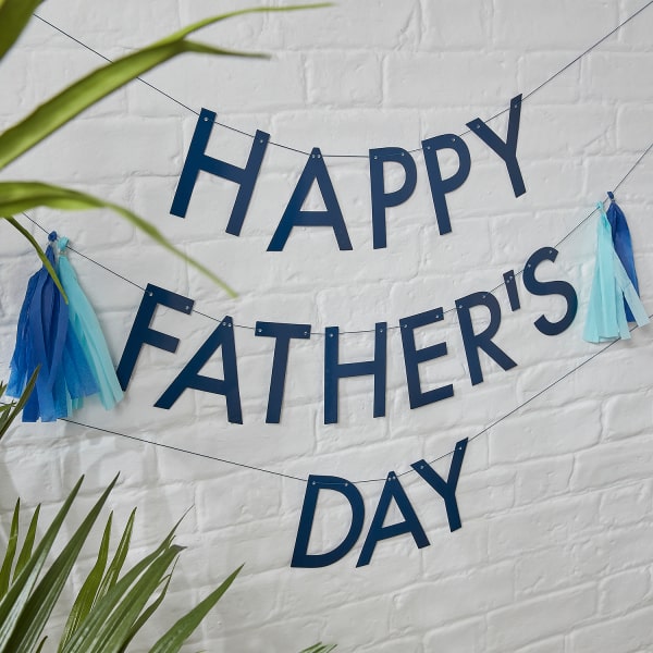 Γιρλάντα Γράμματα με Φούντες Happy Father's Day