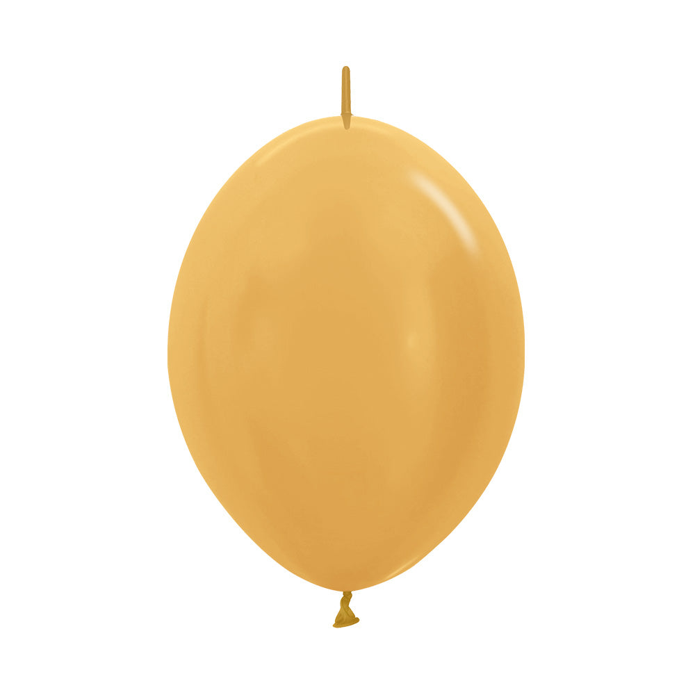 6″ Χρυσό μπαλόνι Link-O-Loons με ουρίτσα