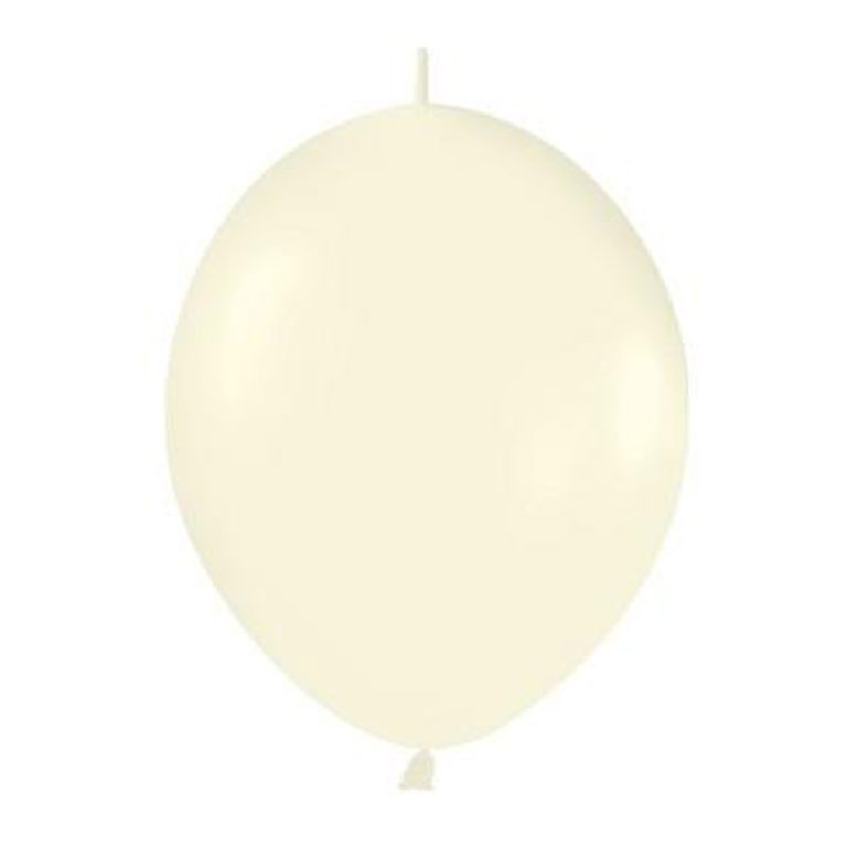 6" Ιβουάρ Περλέ μπαλόνι Link-O-Loons με ουρίτσα