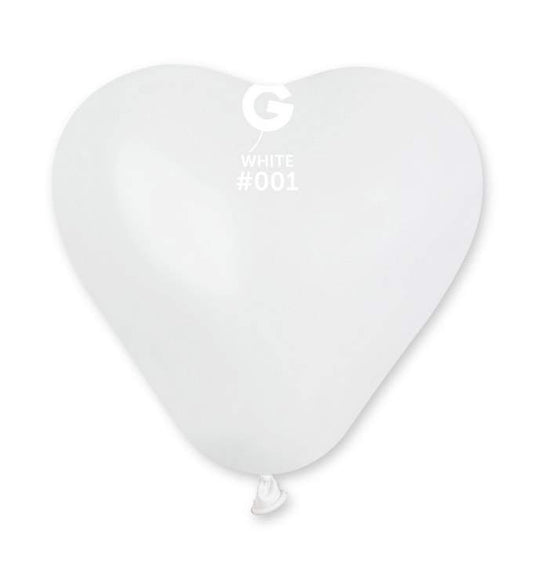 6" Μπαλόνι Άσπρη Καρδιά