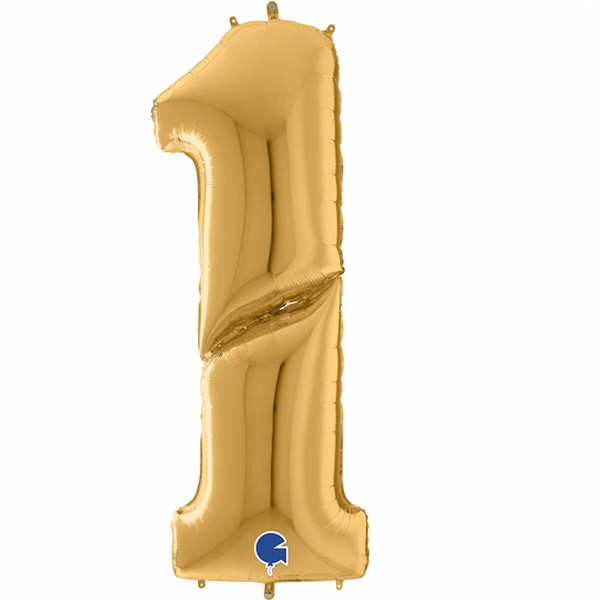 Μπαλόνια Αριθμοί Γίγας Χρυσό 163 cm – 64″