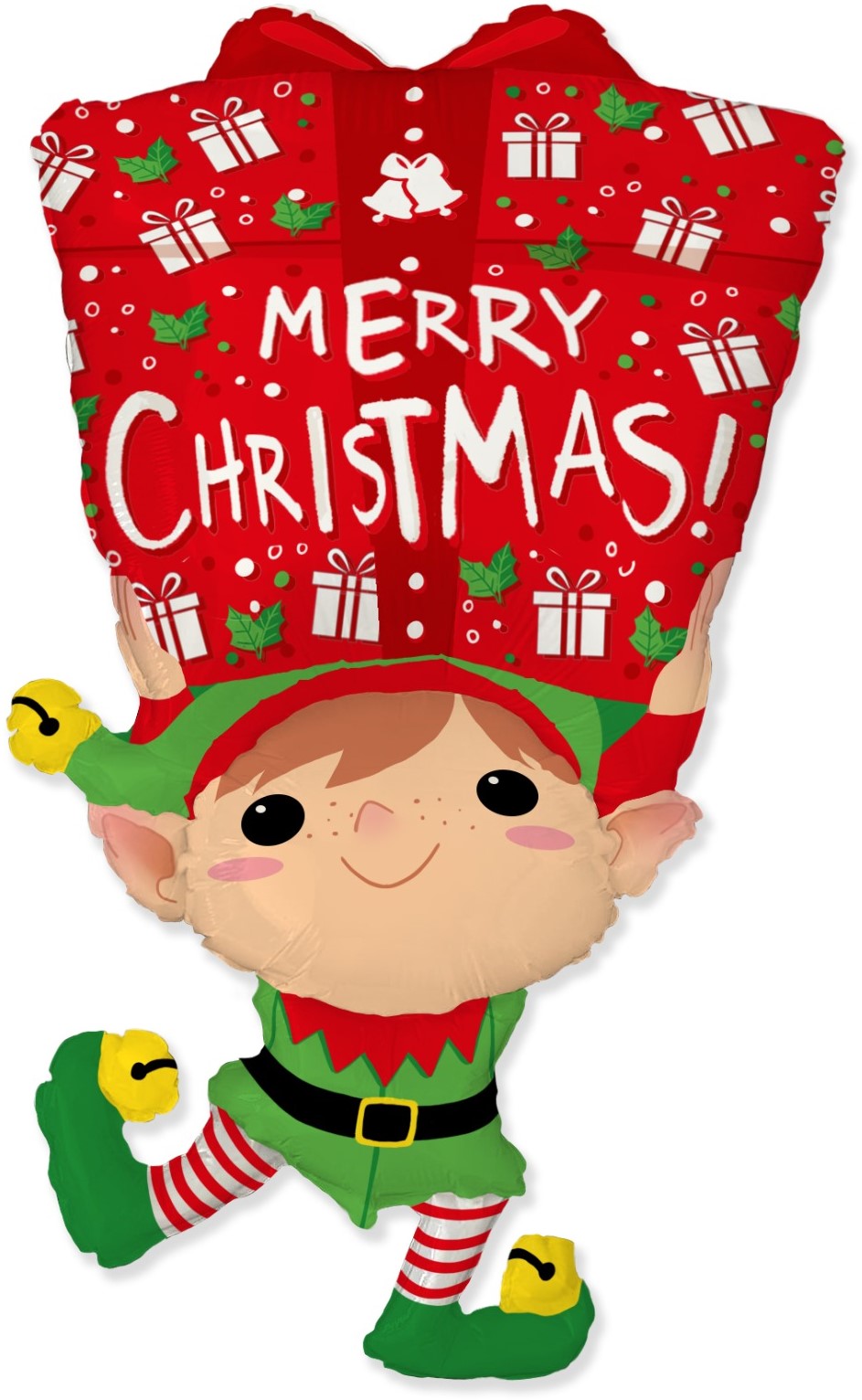 Μπαλόνι Φοιλ Σχήμα Merry Christmas Elf / 107 x 58 εκ Ξωτικό - Συσκευασμένο