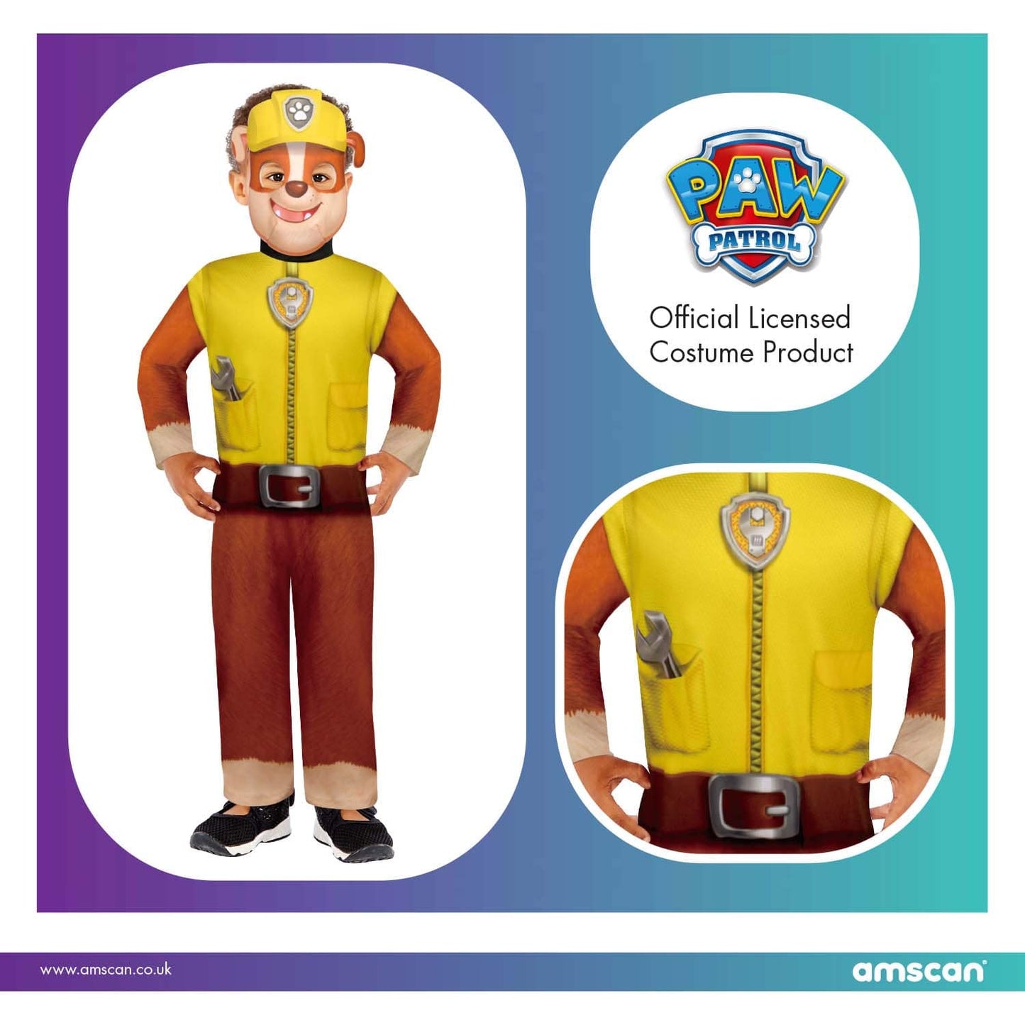 Στολή Paw Patrol Rubble Costume  4-6 Ετών