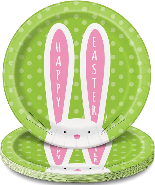 Πιάτα Χάρτινα Γλυκού 18εκ Happy Easter / 8 τεμ.