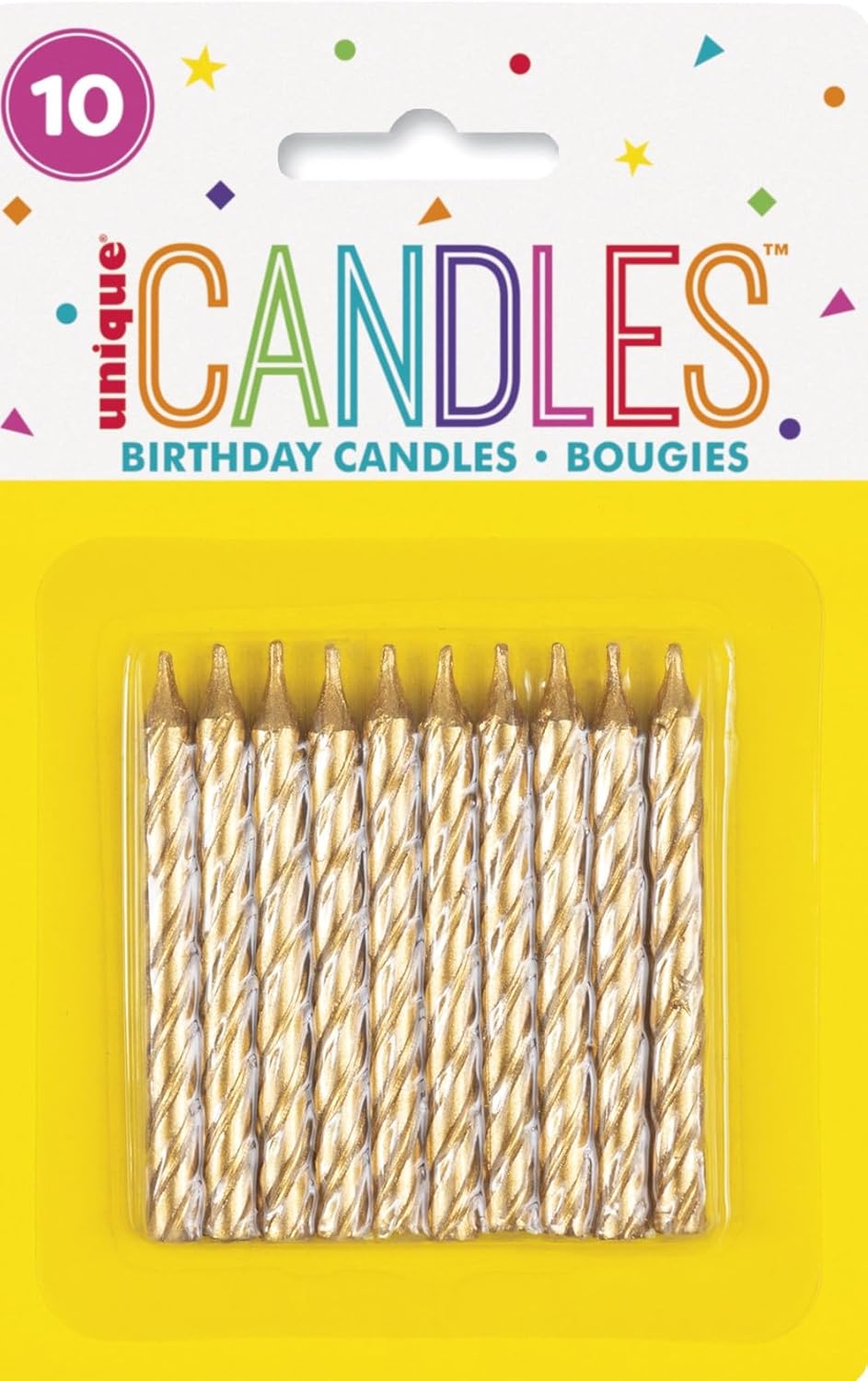 Κεριά Χρυσά Σπιράλ / 10 τμχ