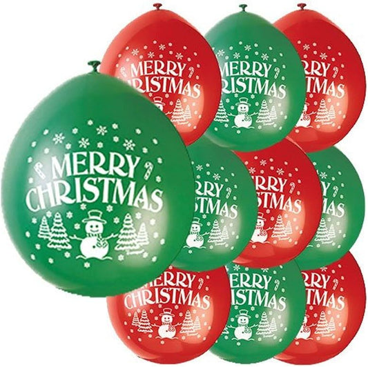 Μπαλόνια Λατέξ 9  Merry Christmas / 10 τεμ.