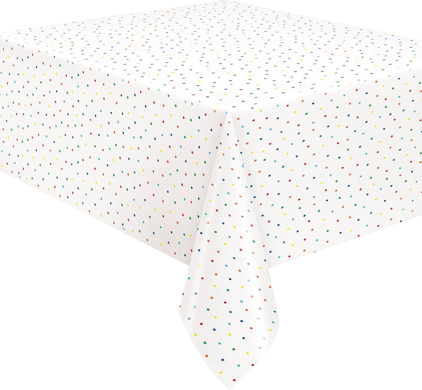 Τραπεζομάντηλο Πλαστικό Πουά & Αστεράκια  / 137 x 213 εκ