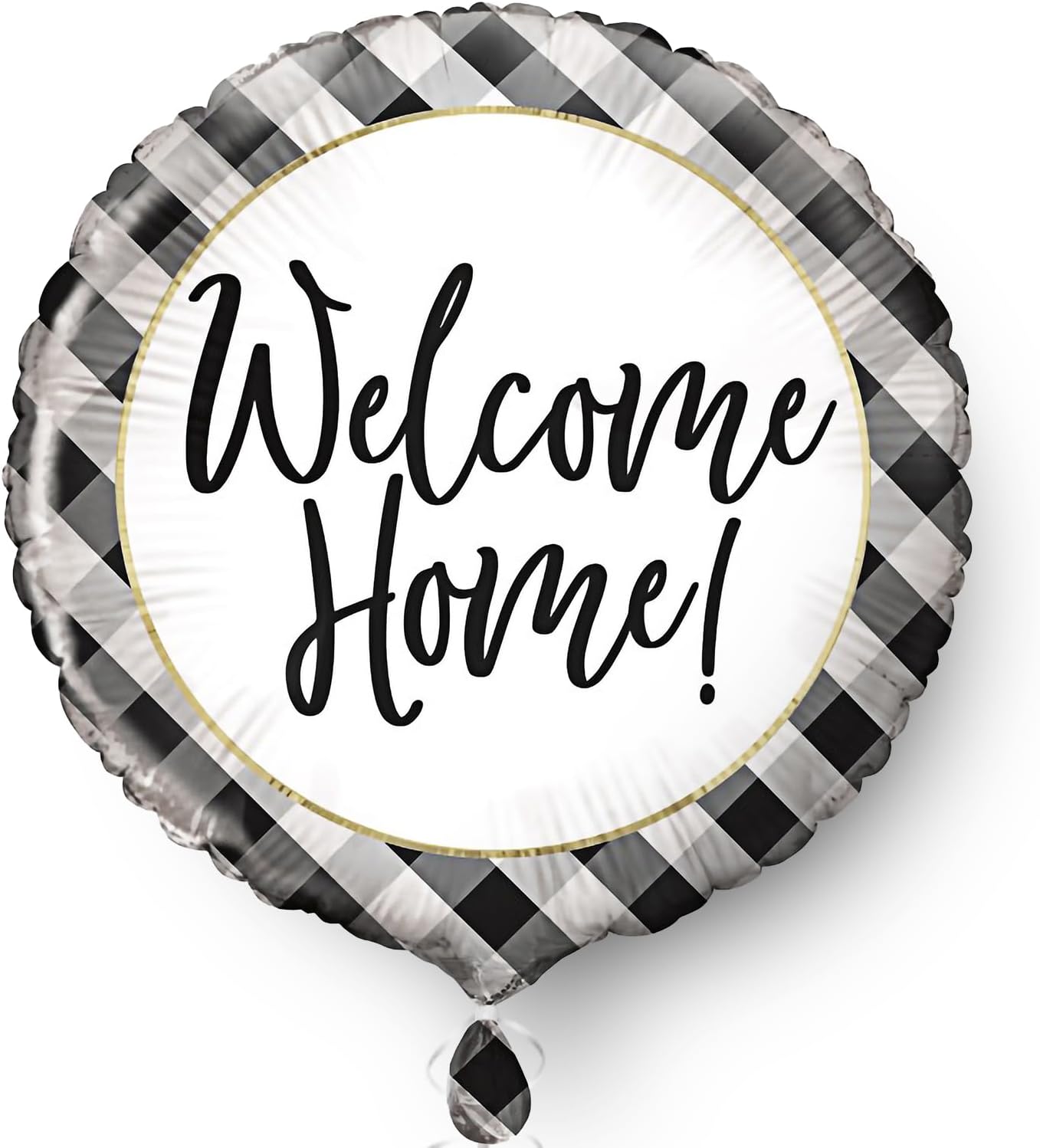 Μπαλόνι Φοιλ 18 Welcome Home Black Gingham Design / 45 εκ