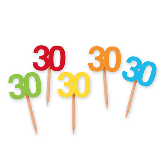 Διακοσμητικές Οδοντογλυφίδες  30 Ασορτί 3 x 7 εκ / 25 τμχ