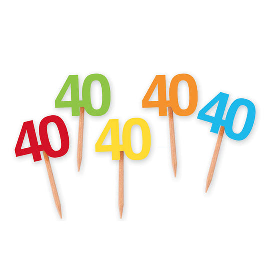 Διακοσμητικές Οδοντογλυφίδες  40 Ασορτί 3 x 7 εκ / 25 τμχ