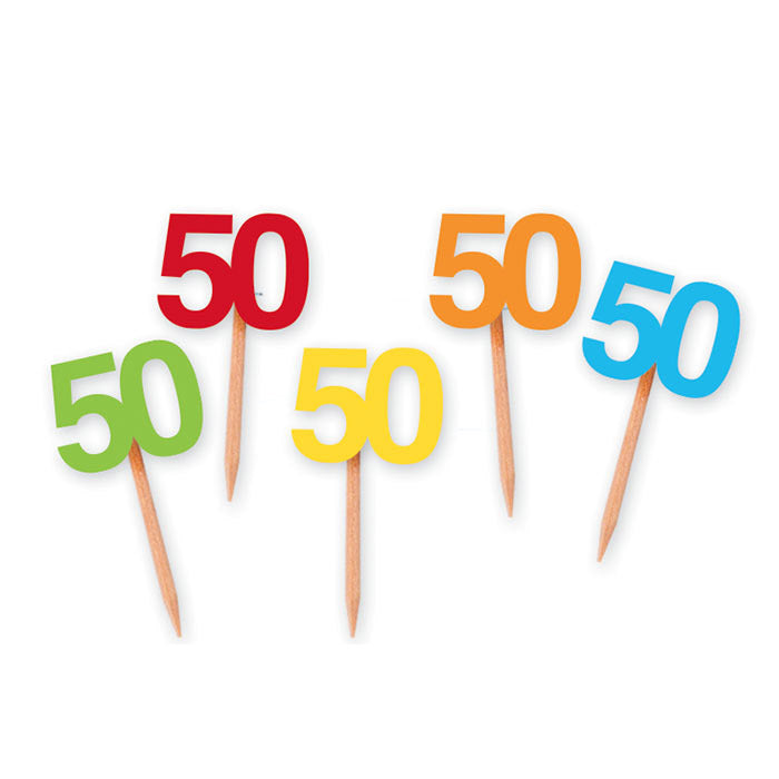 Διακοσμητικές Οδοντογλυφίδες  50 Ασορτί 3 x 7 εκ / 25 τμχ