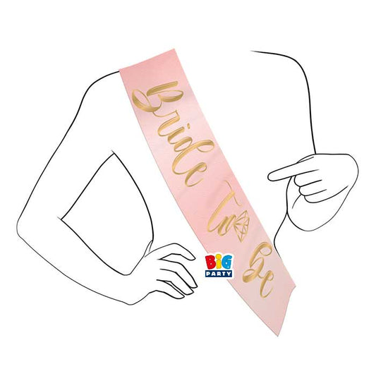 Κορδέλα Ροζ  Χρυσό Bride to be / 168 x 10 εκ