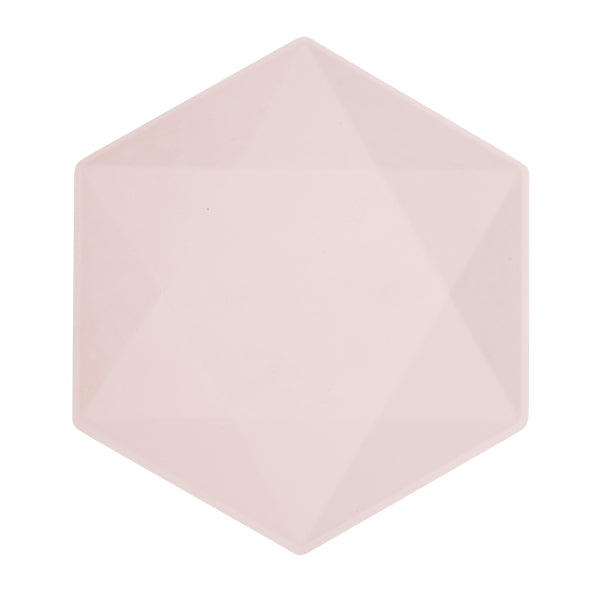 Πιάτα εξάγωνα Vert Decor Pink 26.1 x 22.6 εκ - Ροζ Παστέλ / 6 τεμ