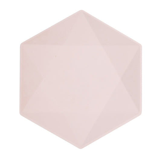 Πιάτα εξάγωνα Vert Decor Pink 26.1 x 22.6 εκ - Ροζ Παστέλ / 6 τεμ