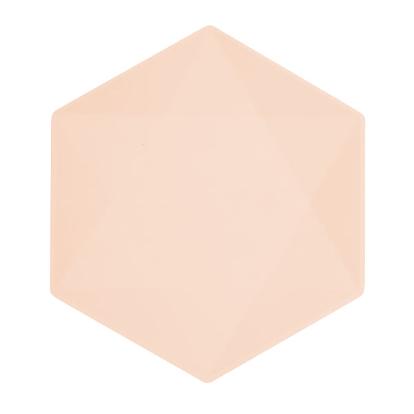 Πιάτα εξάγωνα Vert Decor Apricot 26.1 x 22.6 εκ - Σομόν Παστέλ / 6 τεμ