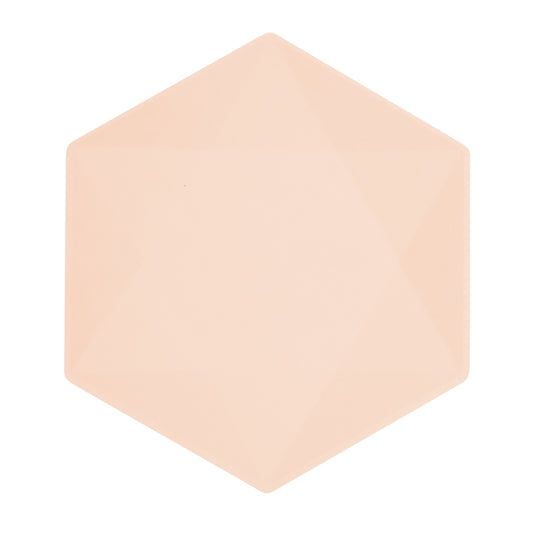 Πιάτα εξάγωνα Vert Decor Apricot 26.1 x 22.6 εκ - Σομόν Παστέλ / 6 τεμ